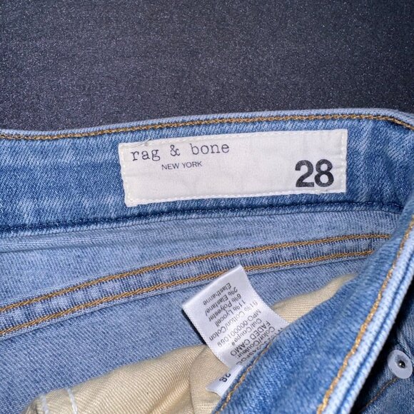 Rag & Bone Womens 28 Cate Mid Rise Ankle Skinny Blue Camo Cropped Jeans - Picture 8 of 14